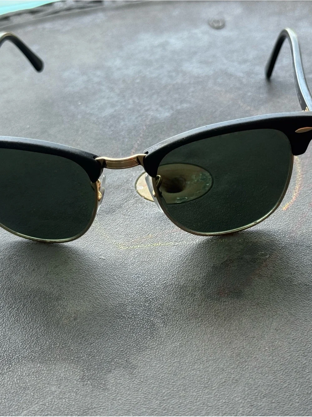 Ray-Ban Club Master black Frame Sunglasses with black Lenses, used condition